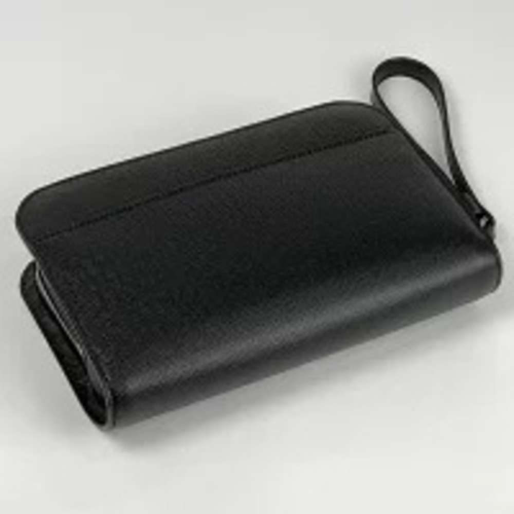 Louis Vuitton Ardoise Bag Handbag Shoulder Business Taiga Baikal Leather Black